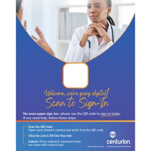 QR Table Top Signage Mental Health