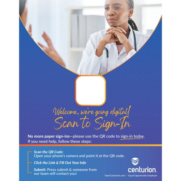 QR Table Top Signage Mental Health