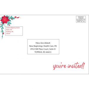 Envelope 6x9 Invitation Holiday